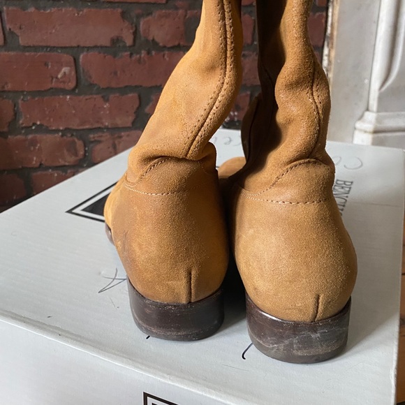 Frye Melissa Button Boots in Tan Suede - Picture 6 of 8